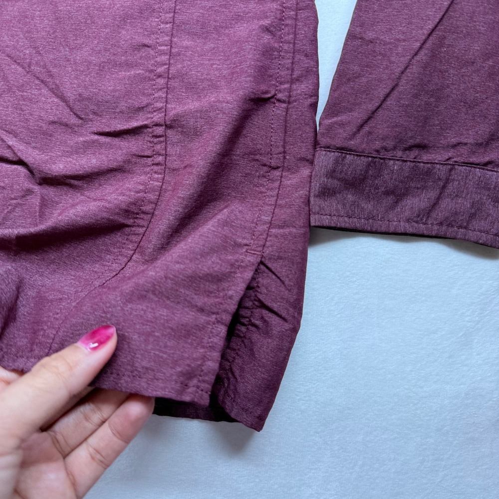 ExOfficio Womens Large Burgundy Long Sleeve Roll Tab Hiking Travel Shirt - Picture 4 of 9